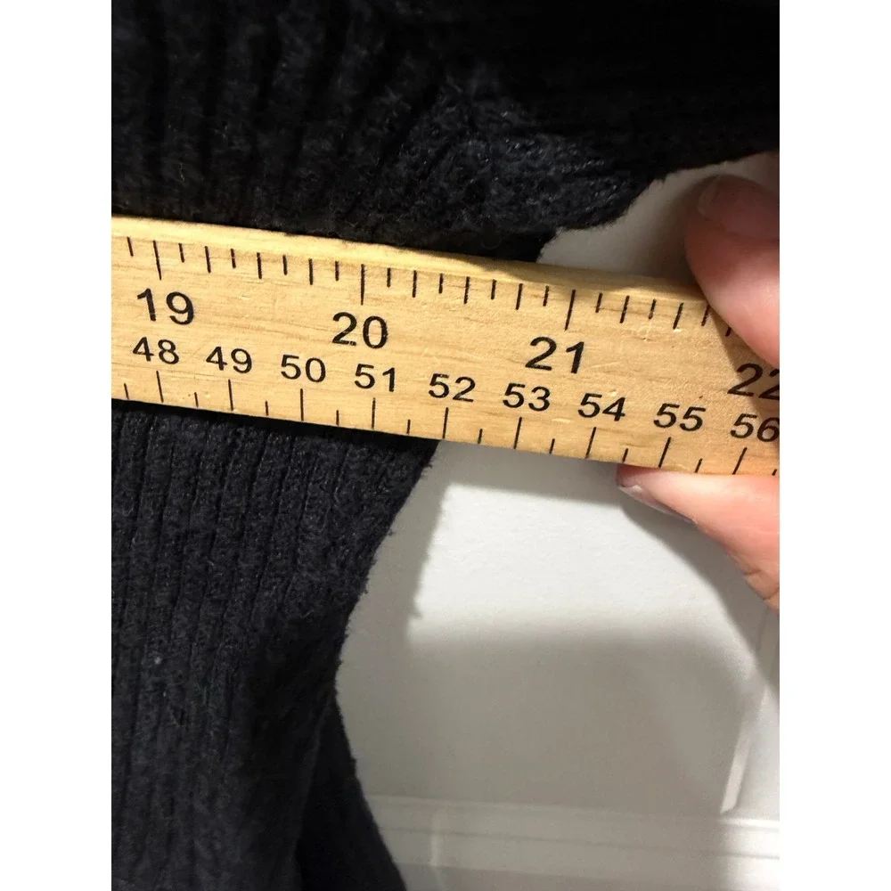 Alfani‎ Women Cardigan Linen Cotton Blend Ribbed Black Medium